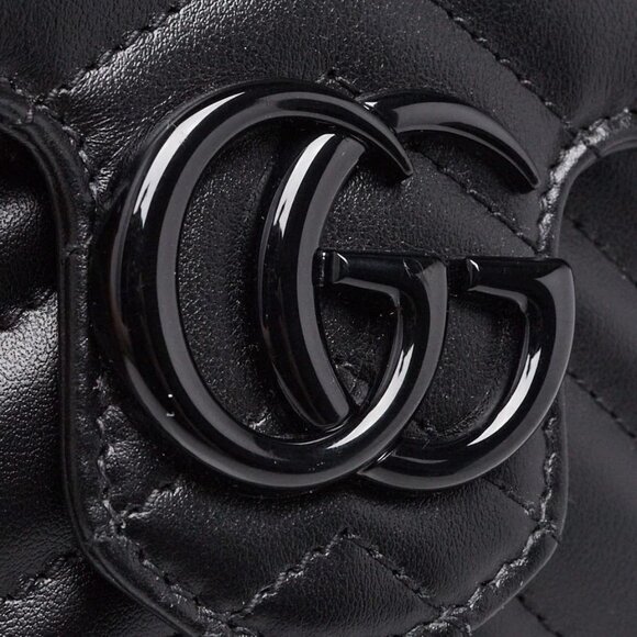 Gucci Black Quilted Leather Marmont Shoulder/Waist Bag - Picture 6 of 11
